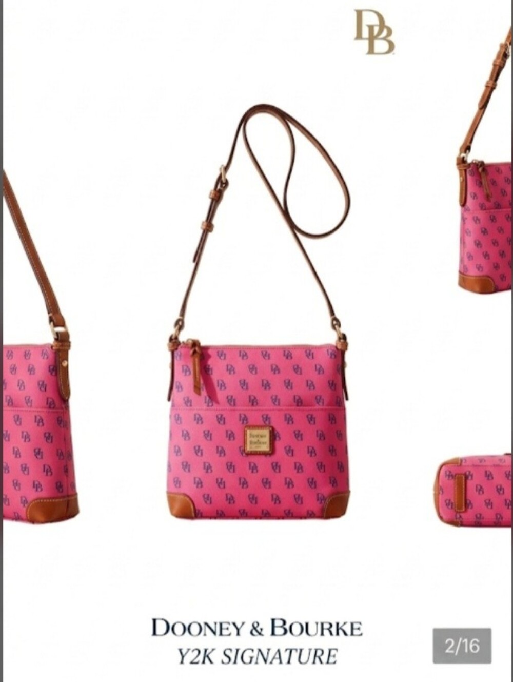 Y2K DOONEY & BURKE Pink Navy Crossbody Bag!!